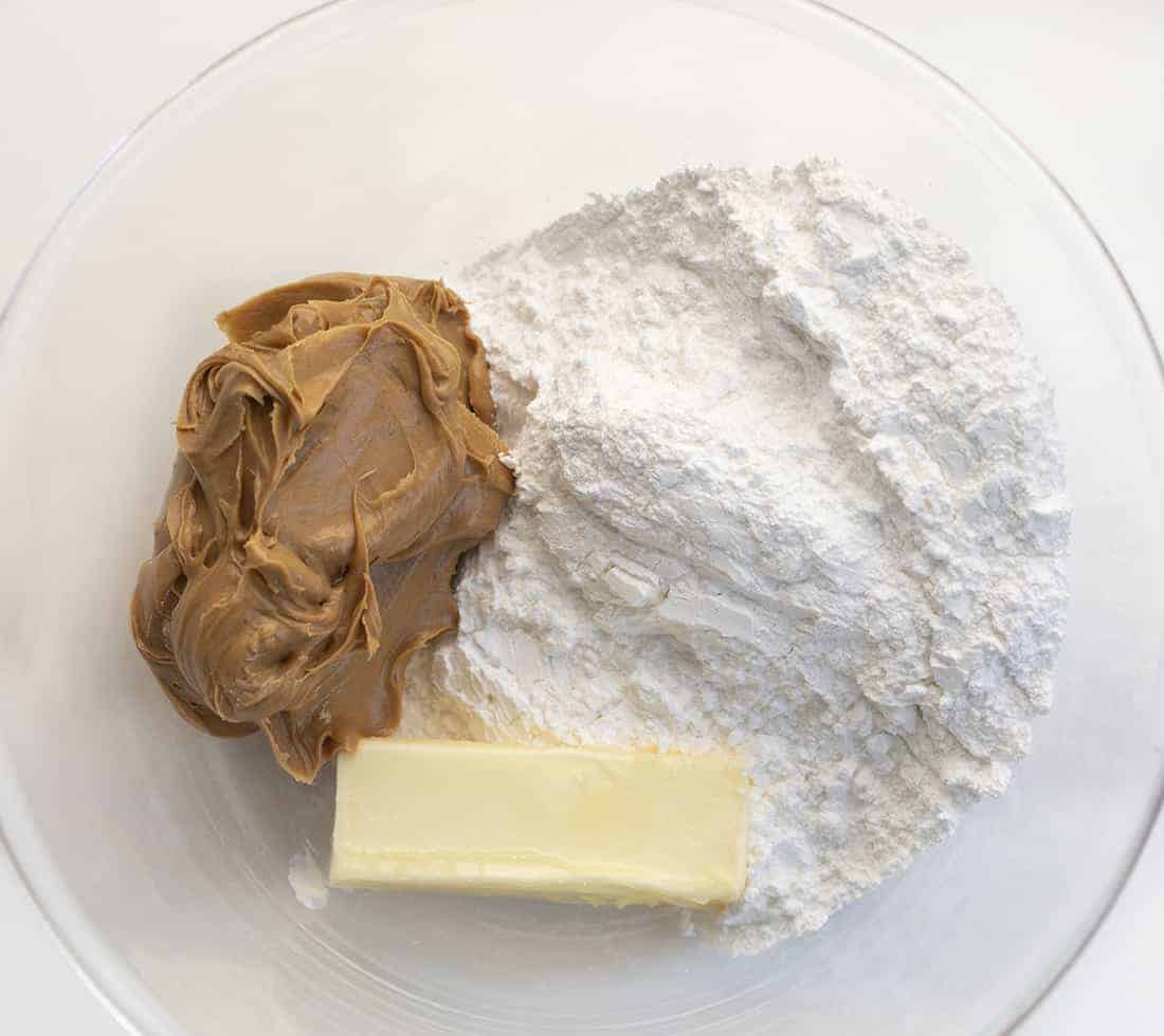 Peanut Butter Balls are sweet treats that are made with creamy peanut butter and coated with a layer of melted, semi-sweet chocolate. PeanutButter Balls, PB Balls recipes, Christmas Candy, Candy, recipes, Peanut Butter Balls Recipes, How to Make PB Candy, iambaker, i am baker Raw Ingredients for Peanut Butter Balls