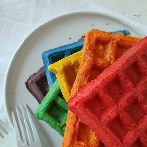 Rainbow Waffles